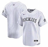 Men's Colorado Rockies Blank White Home Limited Stitched Jersey Dzhi,baseball caps,new era cap wholesale,wholesale hats